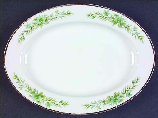 Creative Manor Garlands of Glory 12 in Oval Serving Platter