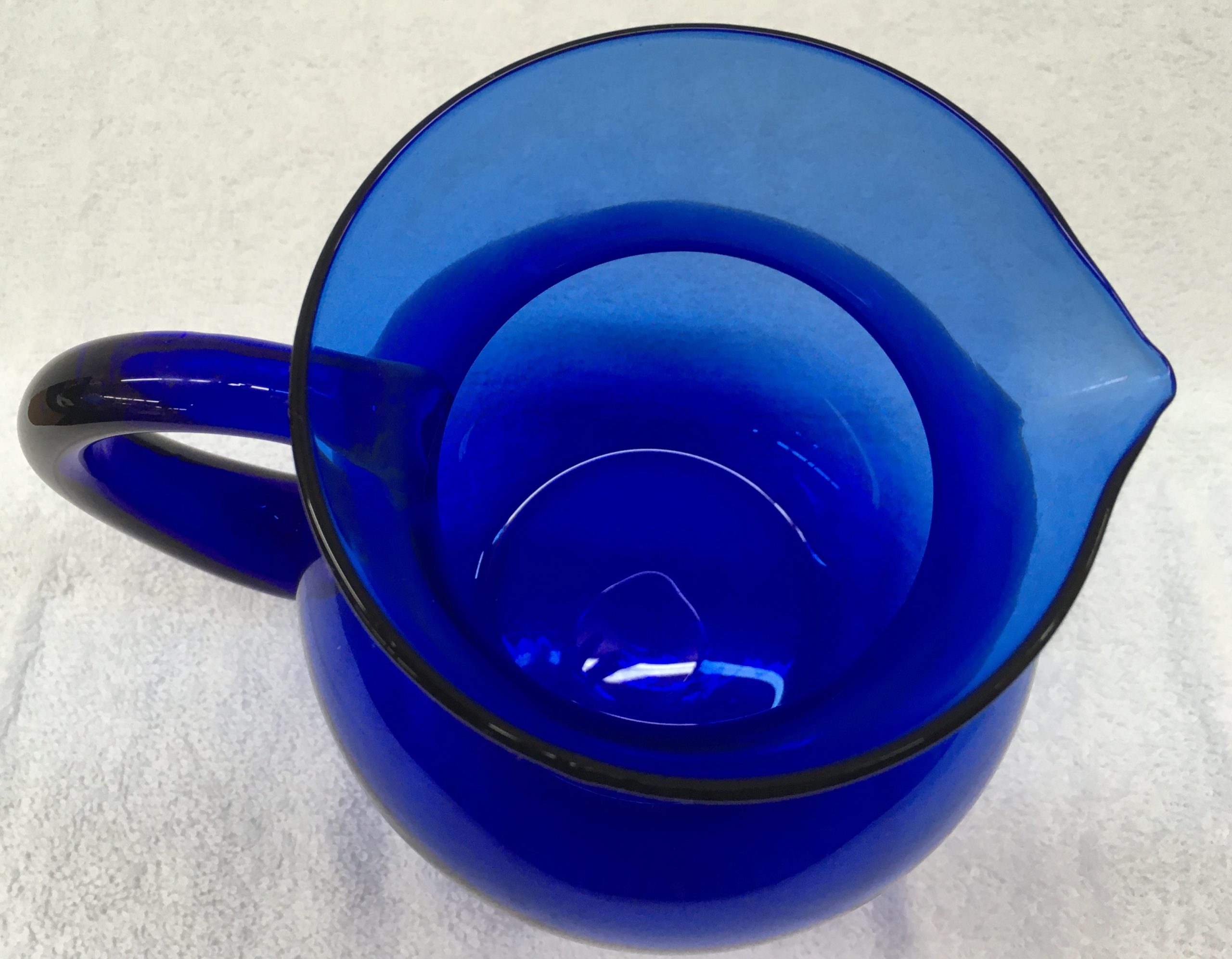 Cobalt Blue Glass Pitcher