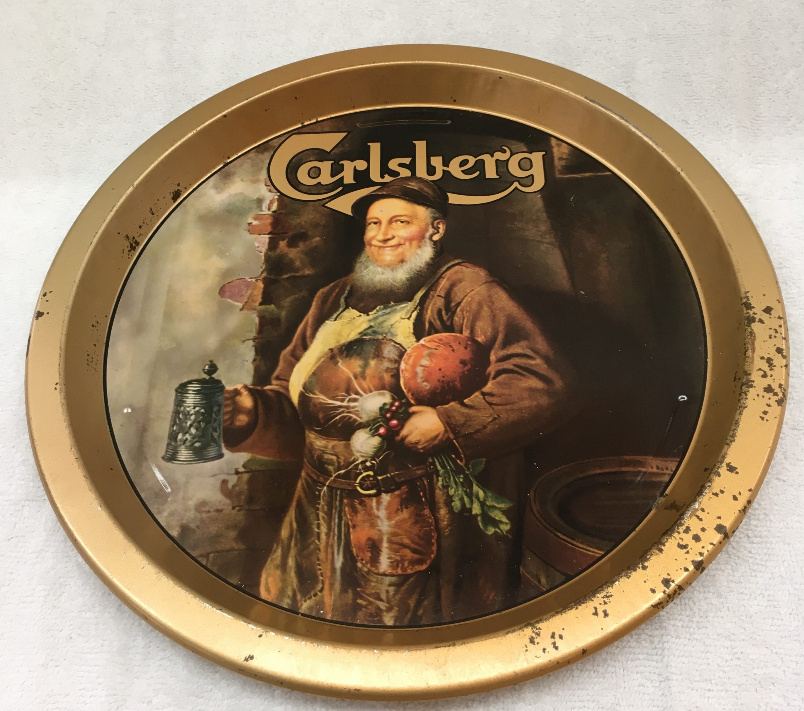 Carlsberg Round Beer Tin Tray